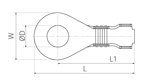 Наконечник кольцевой без изоляции BR 0,5-1,5/3 (100шт) RELIANCE