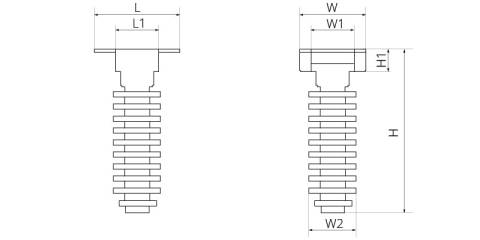 Площадка c дюбелем для хомутов CTH1-8