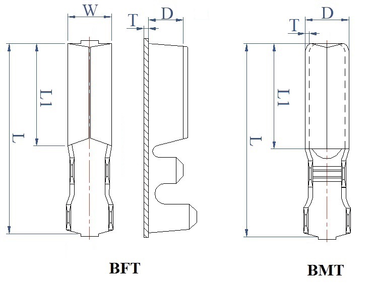 Коннектор круглый без изоляции BFT 0.5-1/2.3 (разъем 