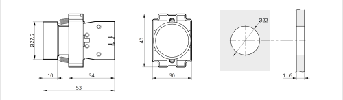 Кнопка управления XB2-BA61, синий TAKEL