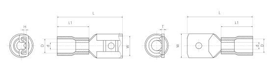 Коннектор плоский с частичной изоляцией 1.5-2.5/4.8*0.5 (разъем 