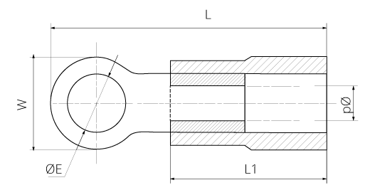 Наконечник кольцевой с изоляцией RV 5.5-8