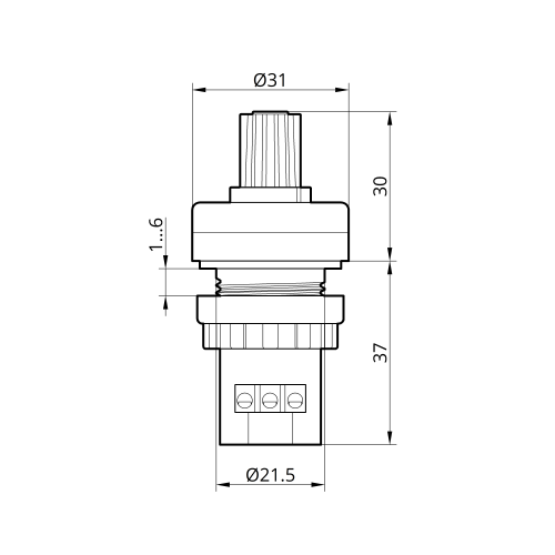 Потенциометр LA42DWQ-22 5kOm TAKEL