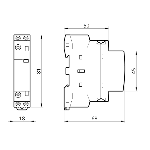 Контактор модульный КМ-1-25-20 25А 2NO 24В AC TAKEL
