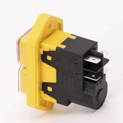 Пусковая электромагнитная кнопка ESSB-141YC 4pin, желтая рамка