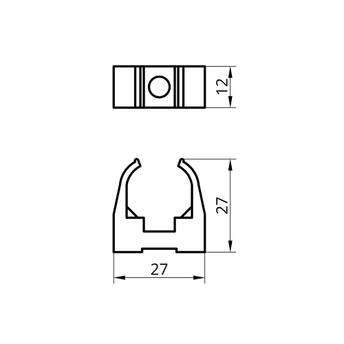 Клипса для труб нейлоновая (под дюбель CTH-3A) PSC-20 черный (50шт) TAKEL