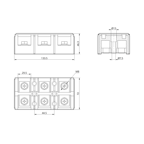 Клеммная колодка TC-2003 CU TAKEL