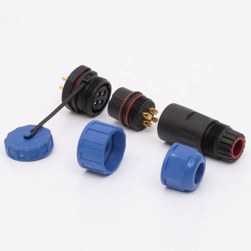 Коннектор вологозахищенний SP-20 4pin TAKEL 