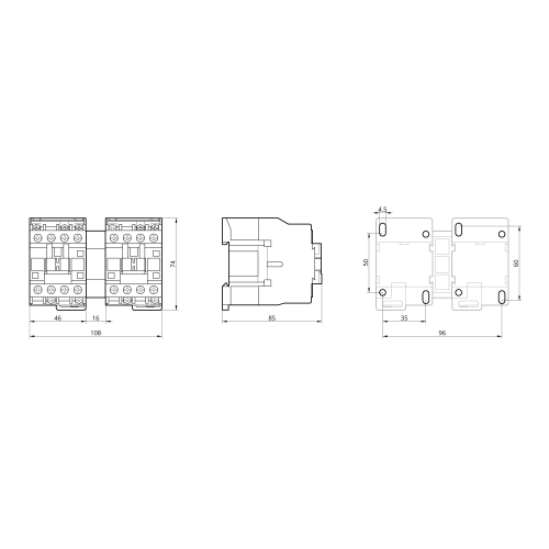 Контактор КМІr 2x1-12-10 12А 230В 2NO реверс