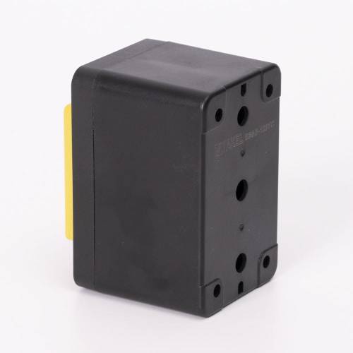 Пускова електромагнітна кнопка ESSB-123YC 4pin у корпусі, жовта рамка