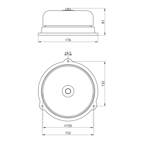 Звонок громкого боя EBL-1501 (150мм)