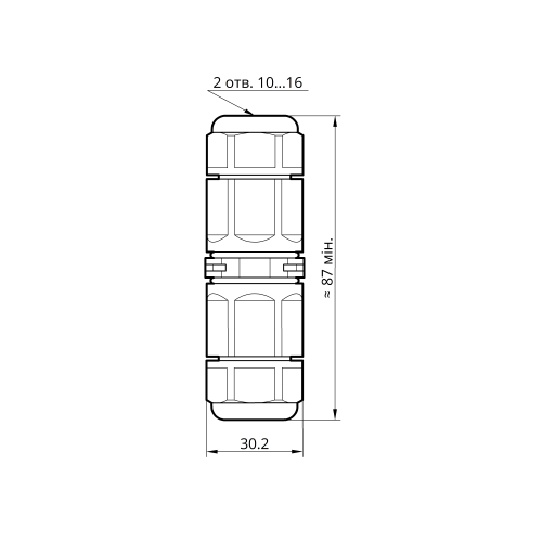 Коннектор К20 3pin IP68 TAKEL