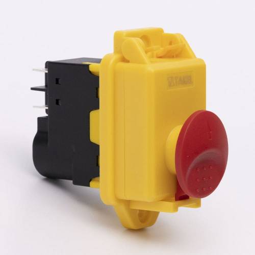 Пусковая электромагнитная кнопка ESSB-61YC 4pin, желтая рамка