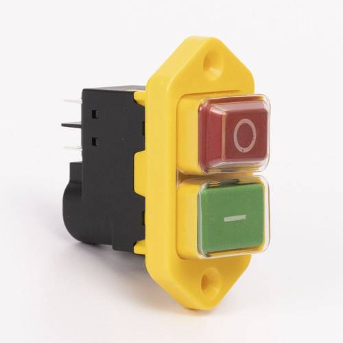Пусковая электромагнитная кнопка ESSB-141YC 4pin, желтая рамка