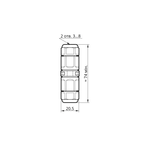 Коннектор К16 2pin IP68 TAKEL