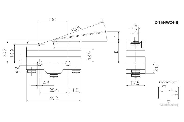 Микровыключатель Z-15HW24-B 