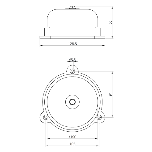 Звонок громкого боя EBL-1001 (100мм)
