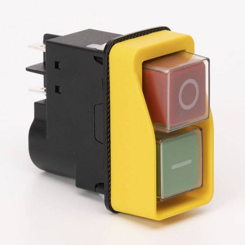 Пусковая электромагнитная кнопка ESSB-22YC 5pin, желтая рамка