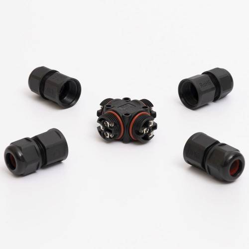 Коннектор X-образный  XL20 3pin IP68 TAKEL