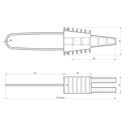 Зажим анкерный натяжной PA4/25S (16-25мм2) TAKEL