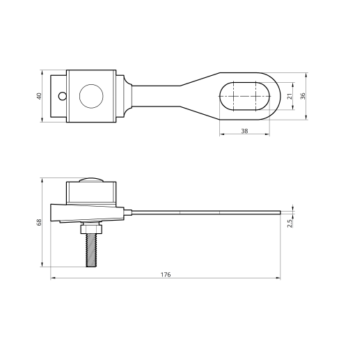 Зажим анкерный натяжной KW160 (2×16-35мм2) TAKEL