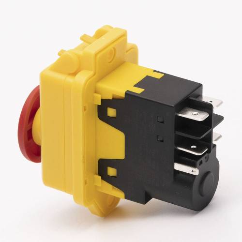 Пусковая электромагнитная кнопка ESSB-62YC 5pin, желтая рамка