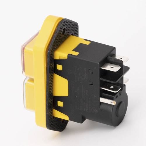 Пусковая электромагнитная кнопка ESSB-142YC 5pin, желтая рамка