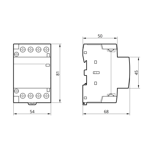 Контактор модульний КМ-3-40-40 40А 4NO TAKEL