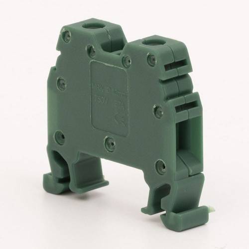 Клема прохідна гвинтова CT 10 мм², зелений