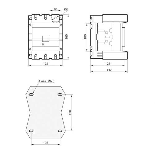 Контактор КМІ 5-175-00 175А 230В TAKEL