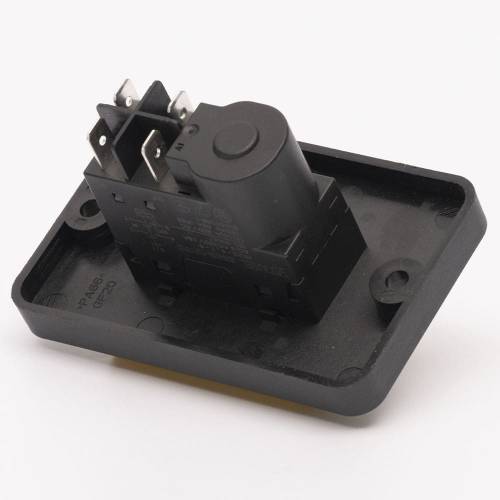 Пусковая электромагнитная кнопка ESSB-121YC 4pin на панеле, желтая рамка