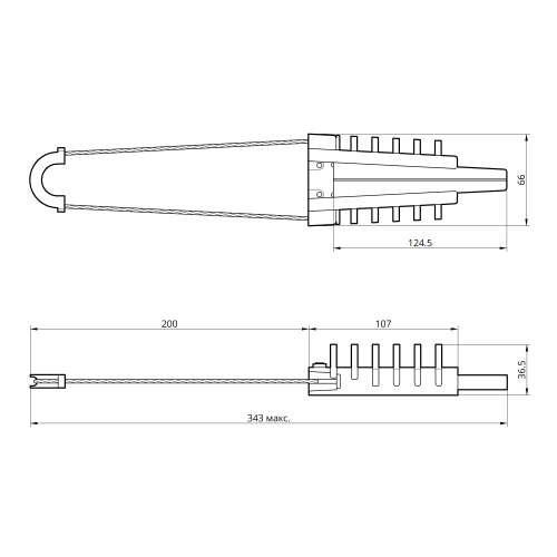 Зажим анкерный натяжной PA1/25 (16-25мм2) TAKEL