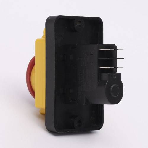Пусковая электромагнитная кнопка ESSB-31YC 4pin на панеле, желтая рамка