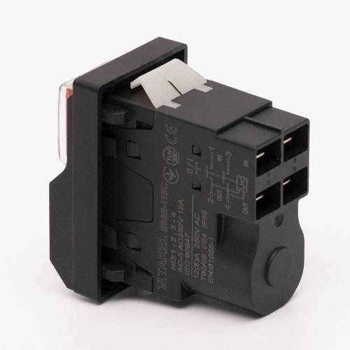 Пусковая электромагнитная кнопка ESSB-11BC 4pin, чорная рамка
