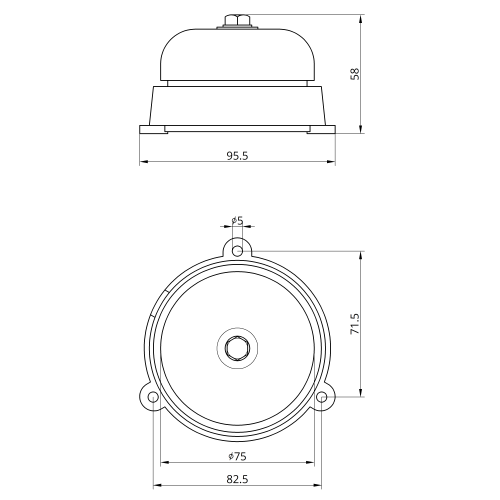Звонок громкого боя EBL-7501 (75мм)