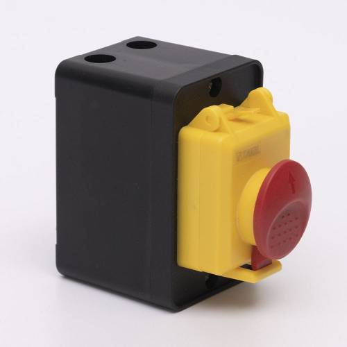 Пусковая электромагнитная кнопка ESSB-33YC 4pin в корпусе, желтая рамка