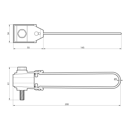 Зажим анкерный натяжной PA4/35 (4×16-35мм2) TAKEL