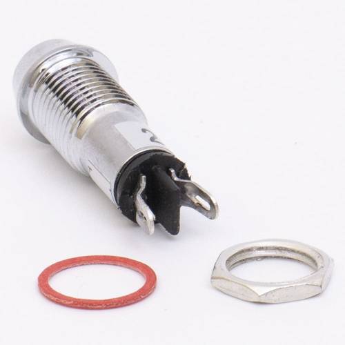 Светодиодный индикатор металлический  AD22C-10 220v AС, белый