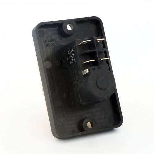 Пусковая электромагнитная кнопка ESSB-32YC 5pin на панеле, желтая рамка
