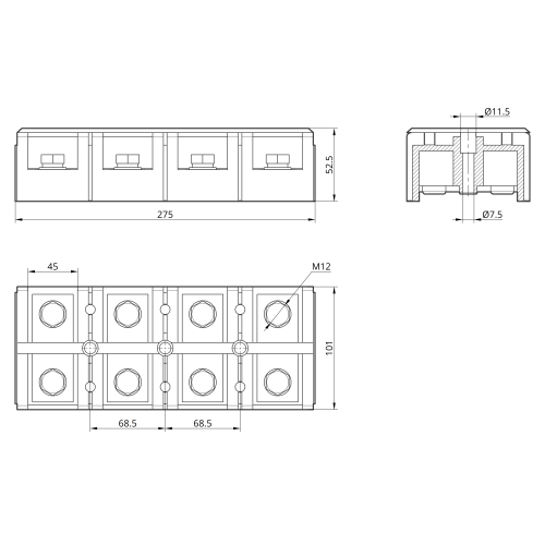 Клеммная колодка TC-6004 CU TAKEL
