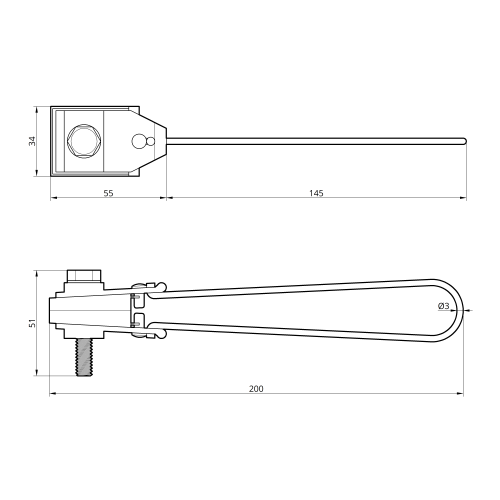 Зажим анкерный натяжной PA2/35 (2×16-35мм2) TAKEL