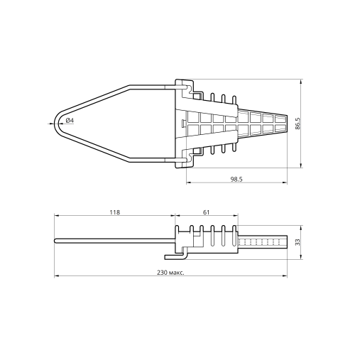 Зажим анкерный натяжной PA2/25 (10-35мм2) TAKEL