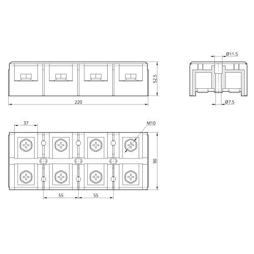 Клеммная колодка TC-3004 CU TAKEL