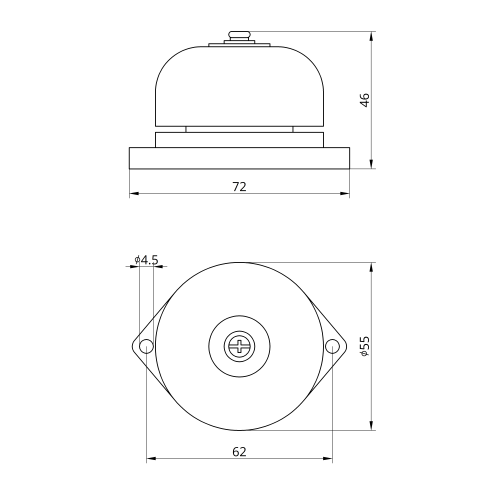 Звонок громкого боя EBL-5501 (55мм)