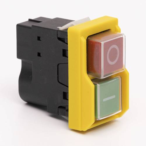 Пусковая электромагнитная кнопка ESSB-11YC 4pin, желтая рамка