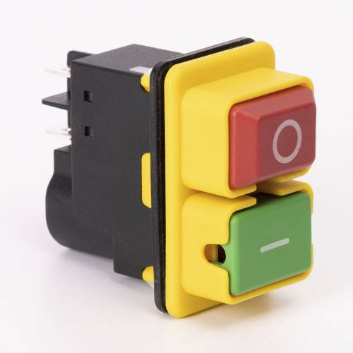 Пусковая электромагнитная кнопка ESSB-102YC 5pin, желтая рамка