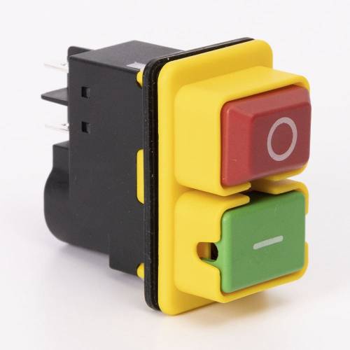 Пусковая электромагнитная кнопка ESSB-101YC 4pin, желтая рамка