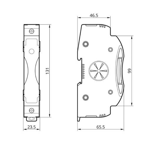Тримач плавкого запобіжника RTPV-63L 14x85 1Р 63А DC 1500В LED TAKEL