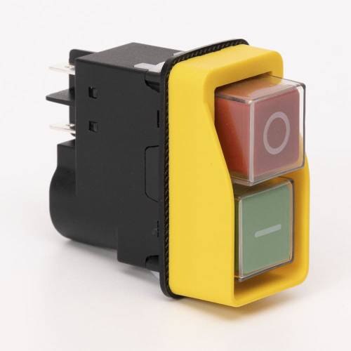 Пусковая электромагнитная кнопка ESSB-21YC 4pin, желтая рамка