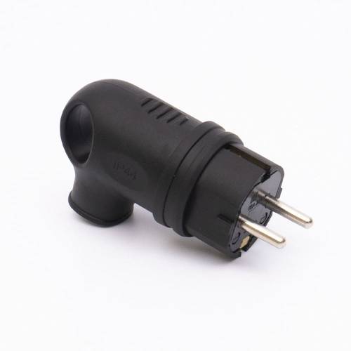 Вилка каучуковая угловая с ухом 409 2Р+РЕ IP44 LEE